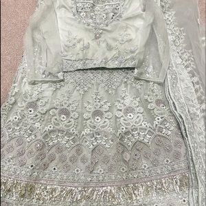 Designer New Green Lehenga with sequins and mirror work